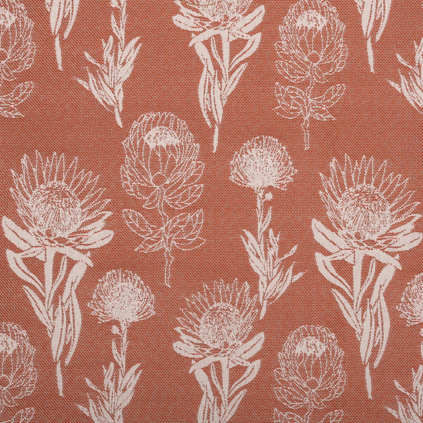 Sunset delivers a bold coral-orange punch, ideal for statement furniture. Water and mould-resistant, it brings energy to patios and covered terraces alike.