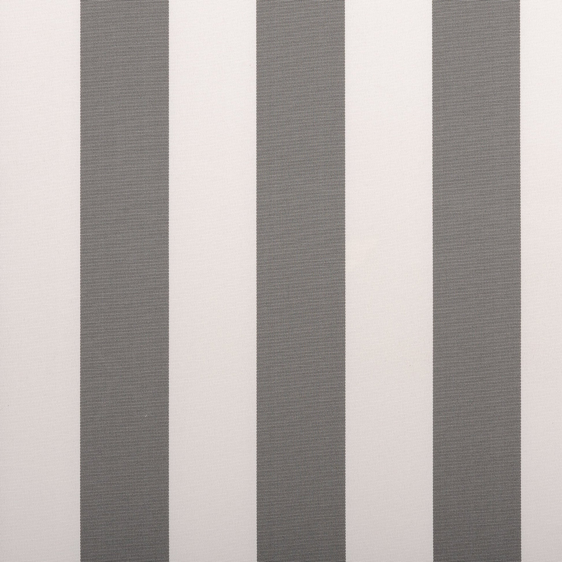 Soft grey and white striped outdoor upholstery fabric from the Patium range, ideal for modern patios.
