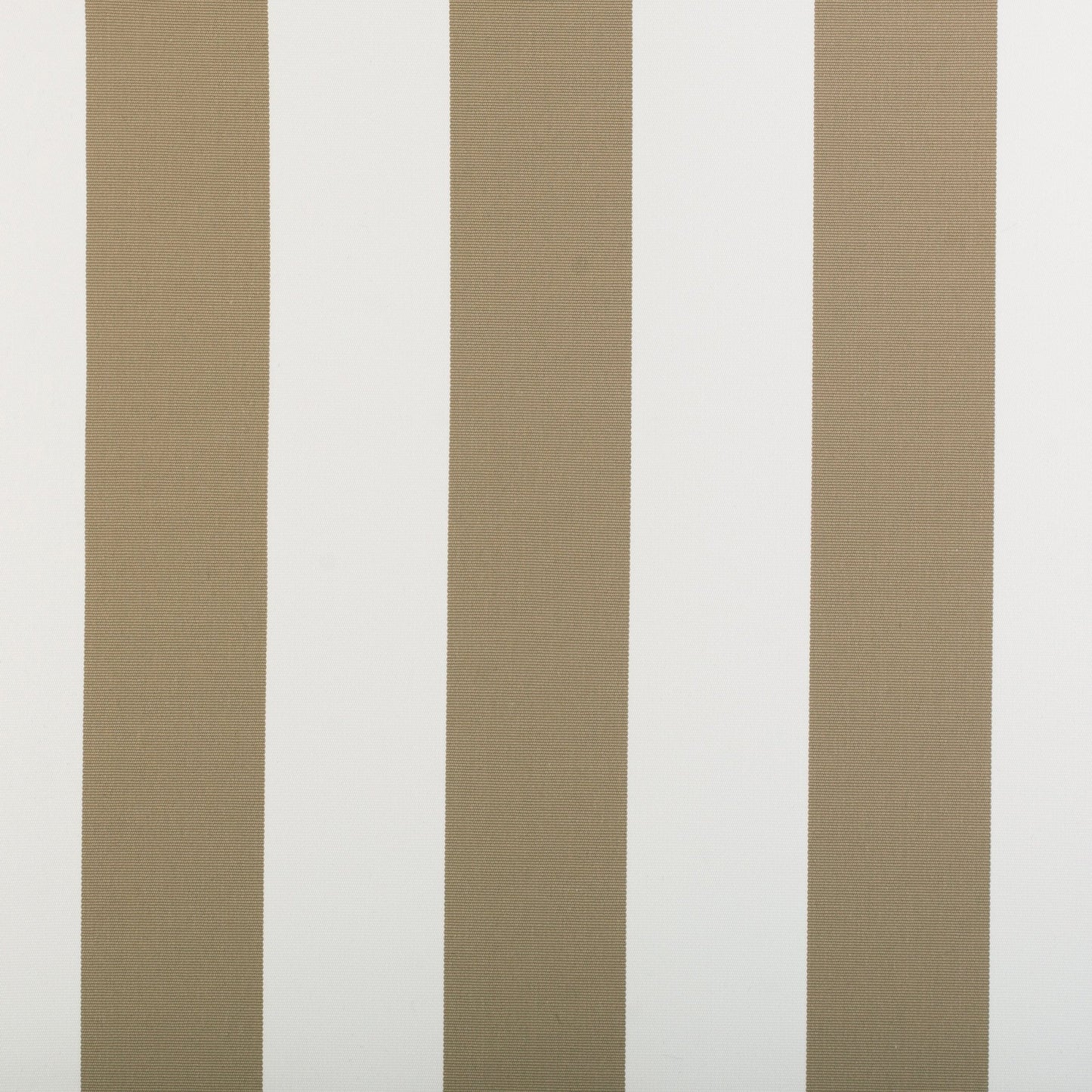 Neutral taupe and white stripe fabric with UV protection, part of the Sundowner outdoor fabric line.