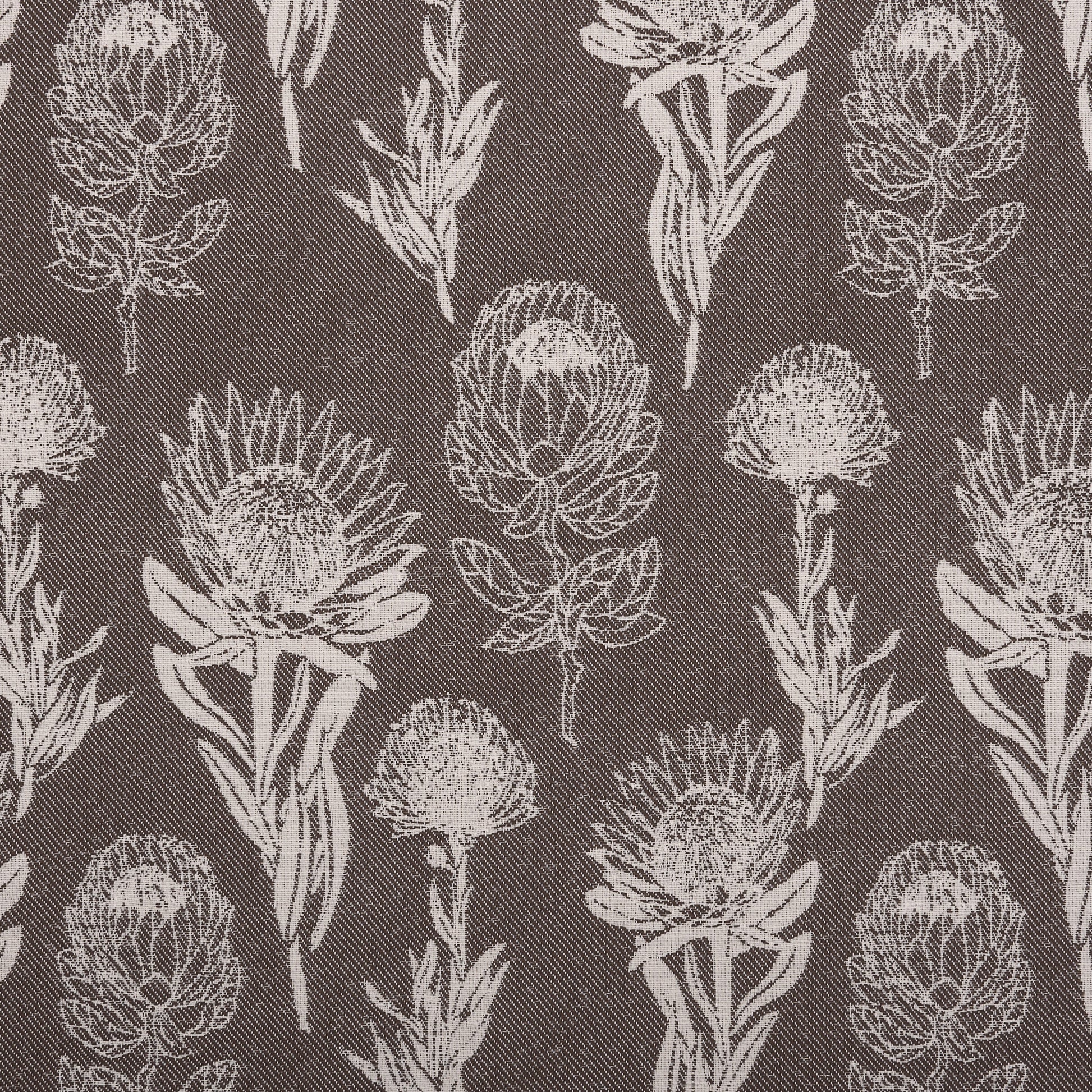 Taupe features a delicate Cape Floral motif in an earthy neutral tone—perfect for bringing subtle texture to both modern outdoor lounges and soft indoor spaces.