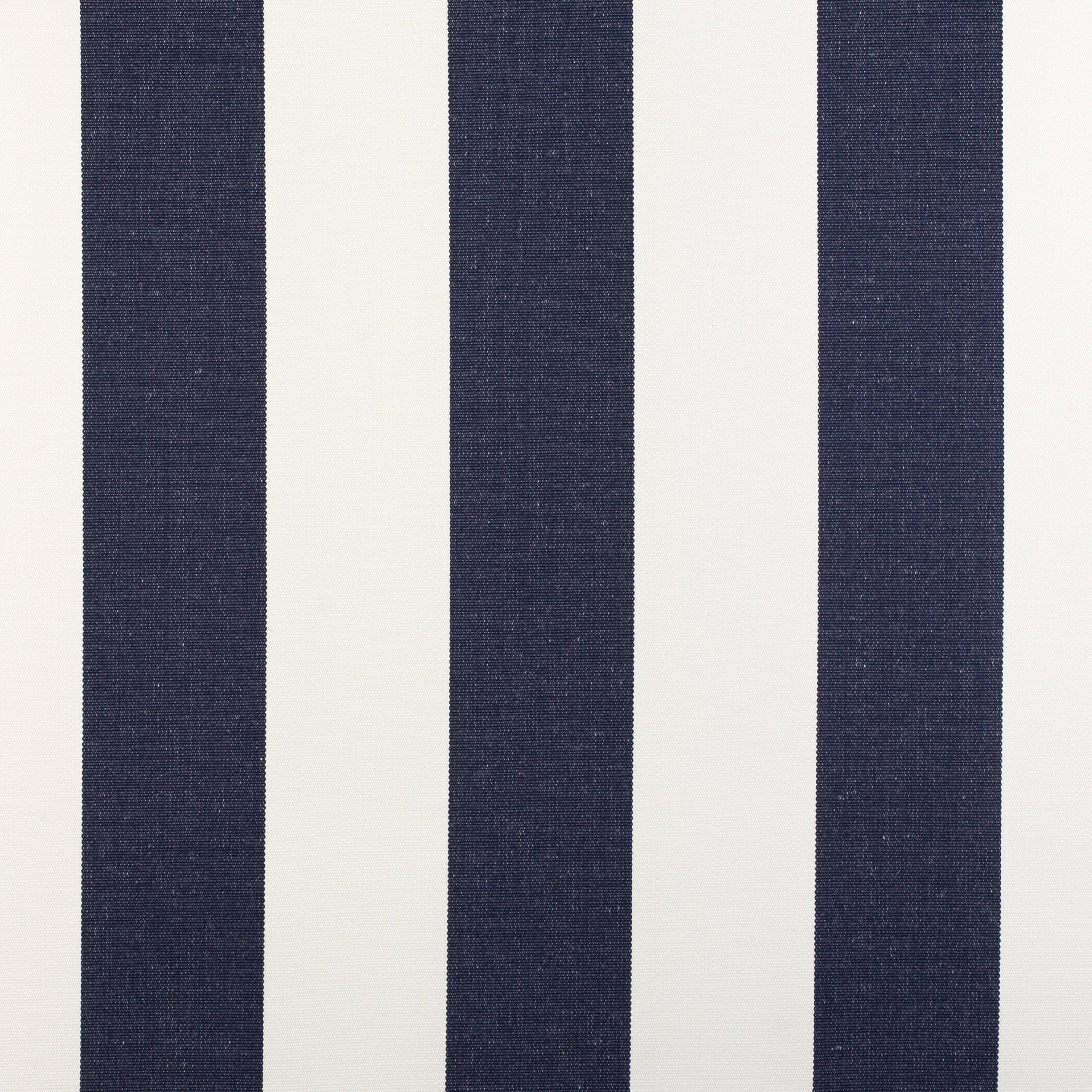 Classic navy and white striped fabric for high-traffic outdoor areas, part of the Patium Sundowner range.