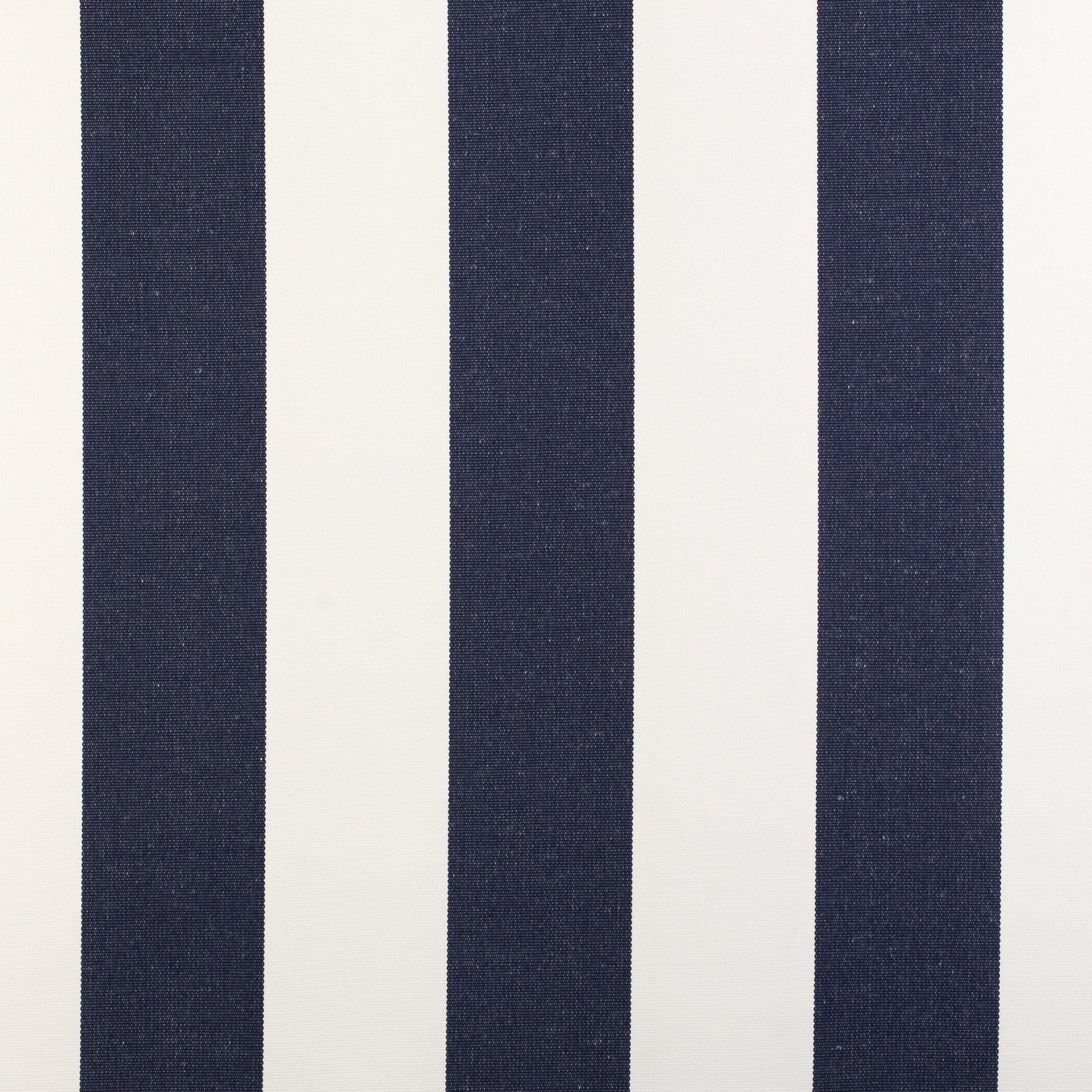 Classic navy and white striped fabric for high-traffic outdoor areas, part of the Patium Sundowner range.